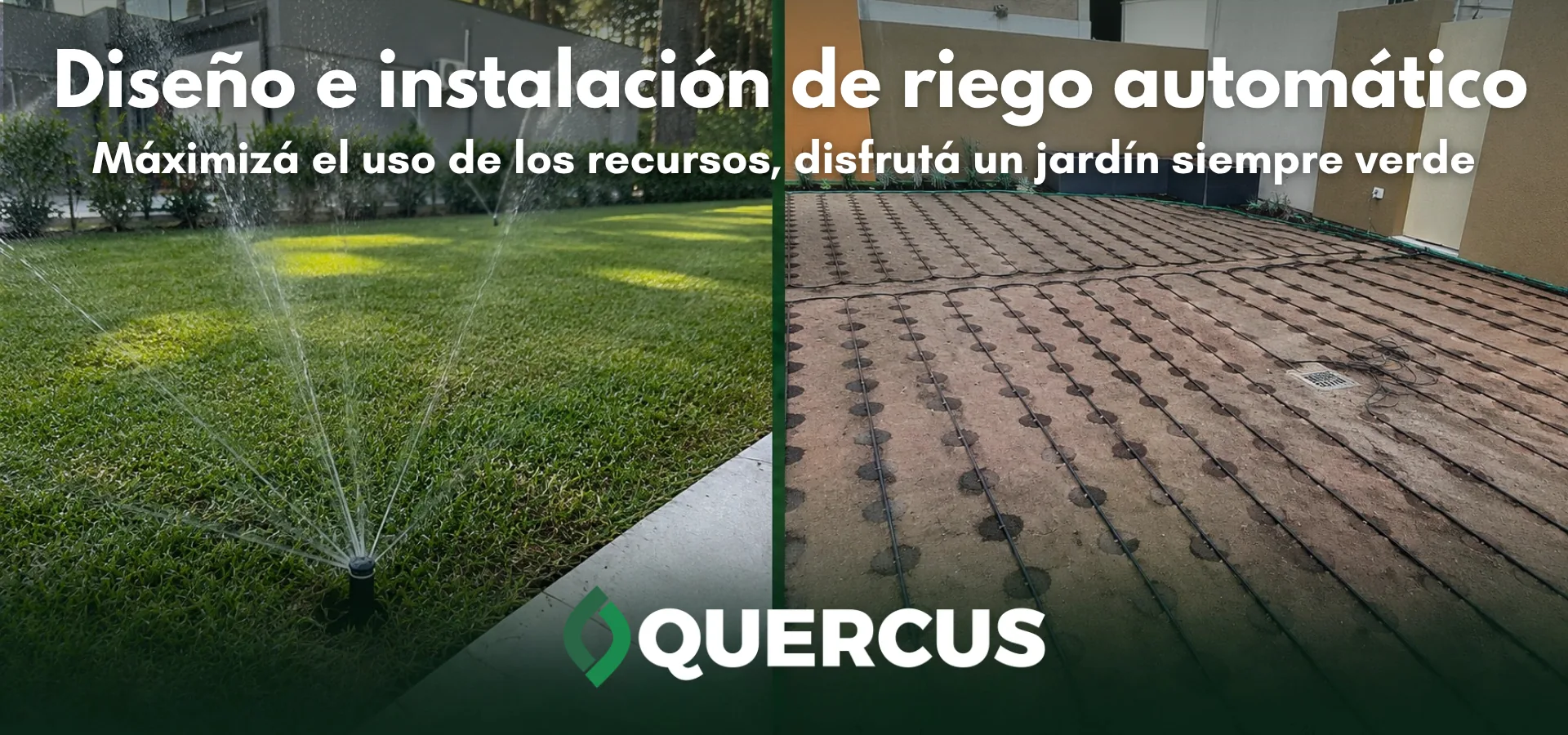 Instalación de riego automático realizada por Quercus